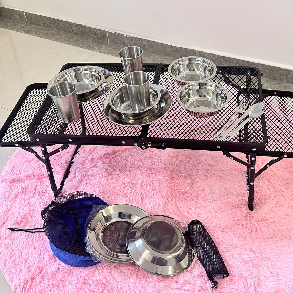 30P Home, Outdoor Cutlery, Spoons, Cups And Dishes Set