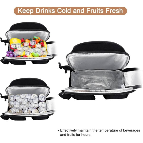 2-Person Insulated Picnic Backpack with Cooler Compartment, Wine Holder, Blanket & Stainless Steel Cutlery Set - All-in-One Portable Outdoor Lunch Box for, Friends, Family - -Style Carrier (No External Cooler Needed)