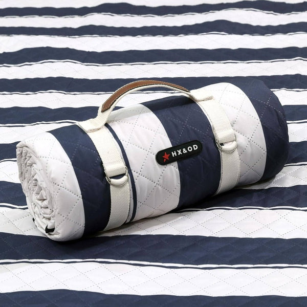 Large 80x80 Waterproof Picnic Blanket | Foldable, Portable Camping Blanket with Carry Strap, Beach, PU Coated Oxford Cloth