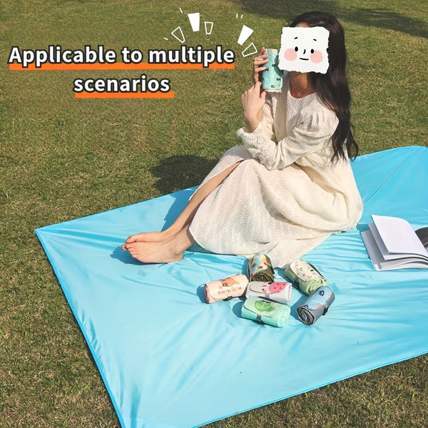 Multi-Style Portable Outdoor Picnic Mats with Pockets, Mini Beach Camping Sand-Proof Fabric. Very Suitable for Outdoor Trips, Beaches, Etc.