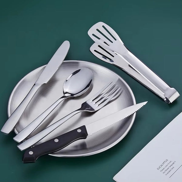 2-Person Compact Portable Picnic Set with Plates, Spoons, Knives & Forks - Heavy-Duty Outdoor Tableware in Sturdy Case, Lightweight & Hygienic for Camping, Picnic, Travel - Ideal for Backpacking, Tailgating, Home Use - Durable Dinnerware Set for Two