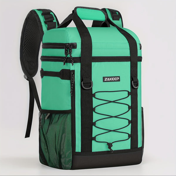 36 Cans Cooler Backpack For Camping & BBQ, Cooler Backpack With Leakproof Design, Padded Top Handle & Mesh Pocket For Easy Storage