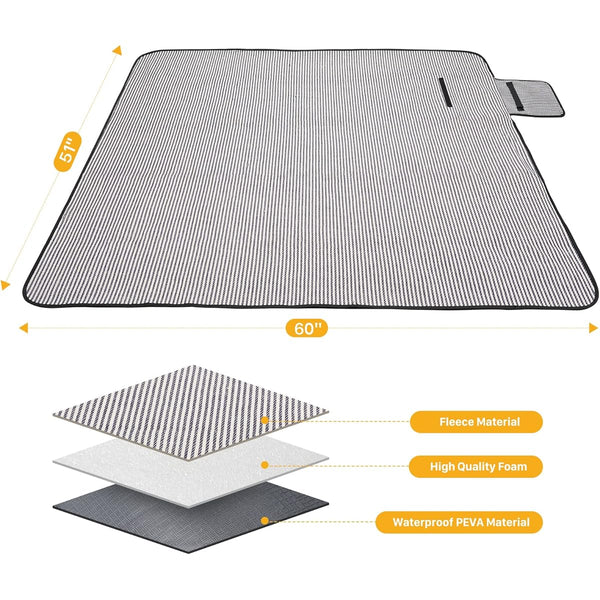 All-in-One 4-Person Picnic Backpack Set with Insulated Cooler, Complete Tableware & Large Blanket - Leakproof Double Deck Cooler Backpack, Plates, Wine Holders, Padded Straps for Camping, Beach, Park - Heavy-Duty Portable Picnic Basket for