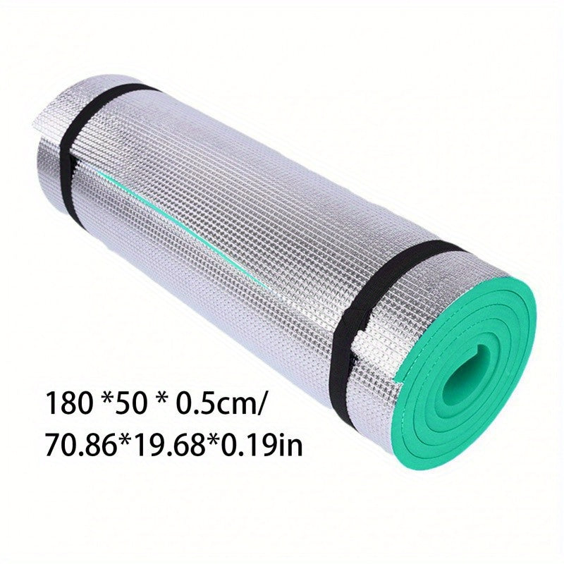 EVA Foam Pad with Aluminum Foil Backing - Dual-Sided Outdoor Picnic Mat for Camping, Yoga, Fishing & Picnics - Durable Machine-Made Cushion with Non-Slip Surface, Picnic Accessories, Camping Essentials, Yoga Mat, Compact Storage, Easyclean Material