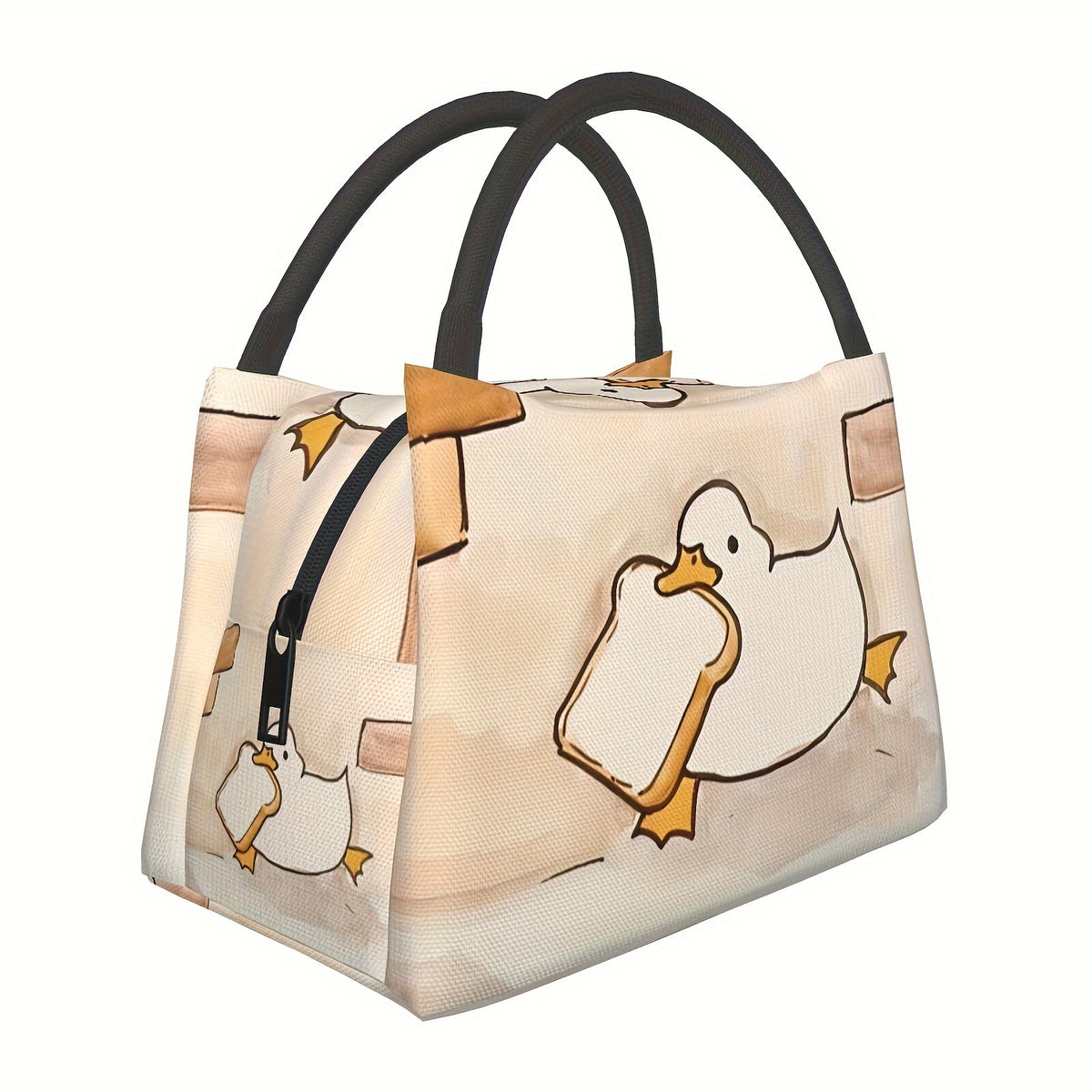 1pc Duck Pattern, Portable And Reusable Refrigerated Bag, Insulated Lunch Bag, Used For Camping, Picnicking, Beach, Home, Restaurant, Office, Outdoor. Suitable For Gifting To Friends. Family Birthday Gifts, Holiday Gifts. Local Repository
