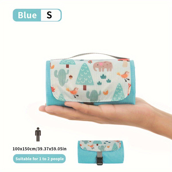 Multi-Style Portable Outdoor Picnic Mats with Pockets, Mini Beach Camping Sand-Proof Fabric. Very Suitable for Outdoor Trips, Beaches, Etc.