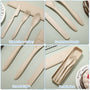 28pcs High-Quality Wheat Straw Cutlery Set with Colorful Cases - Reusable Spoons, Forks, Knives for Travel, Picnics, Lunch - Durable, Lightweight & Portable Tableware, Wheat Straw Dinnerware Set