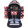 All-in-One 2-Person Picnic Backpack Set with Cooler Compartment, Detachable Wine\u002FBottle Holder & Complete Cutlery\u002FPlate Set + Fleece Blanket (45\