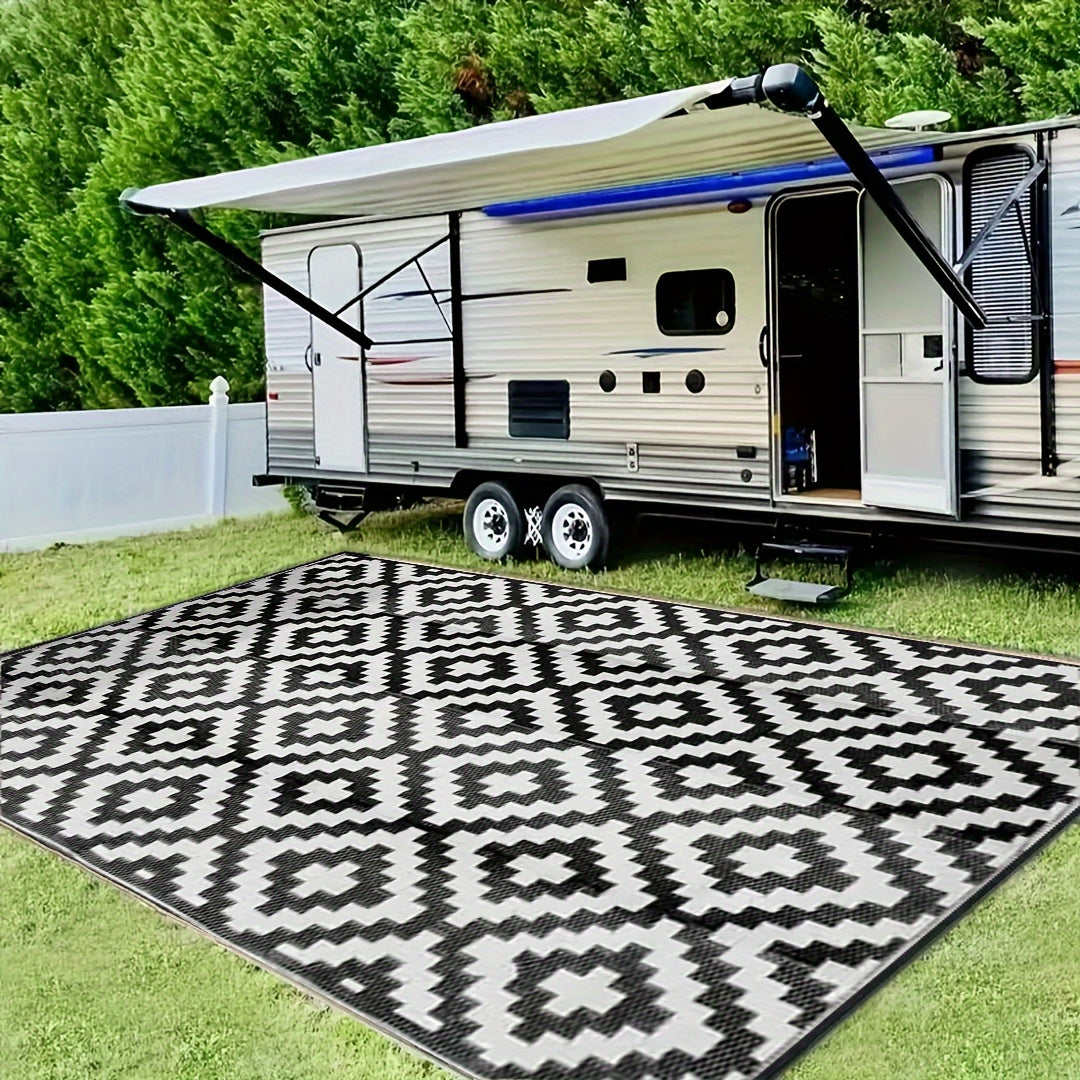 Extra-Large RV Camping Mat, Outdoor Picnic Blanket, 6*9ft Beach Mat, Ideal for Grass Parties, Outdoor Pad, Camping Mat for Vehicles, Camping Equipment And Accessories, Tent Mat, Camping Floor Mat, Camping Rugs, Grass Party Mat, Outdoor Flooring