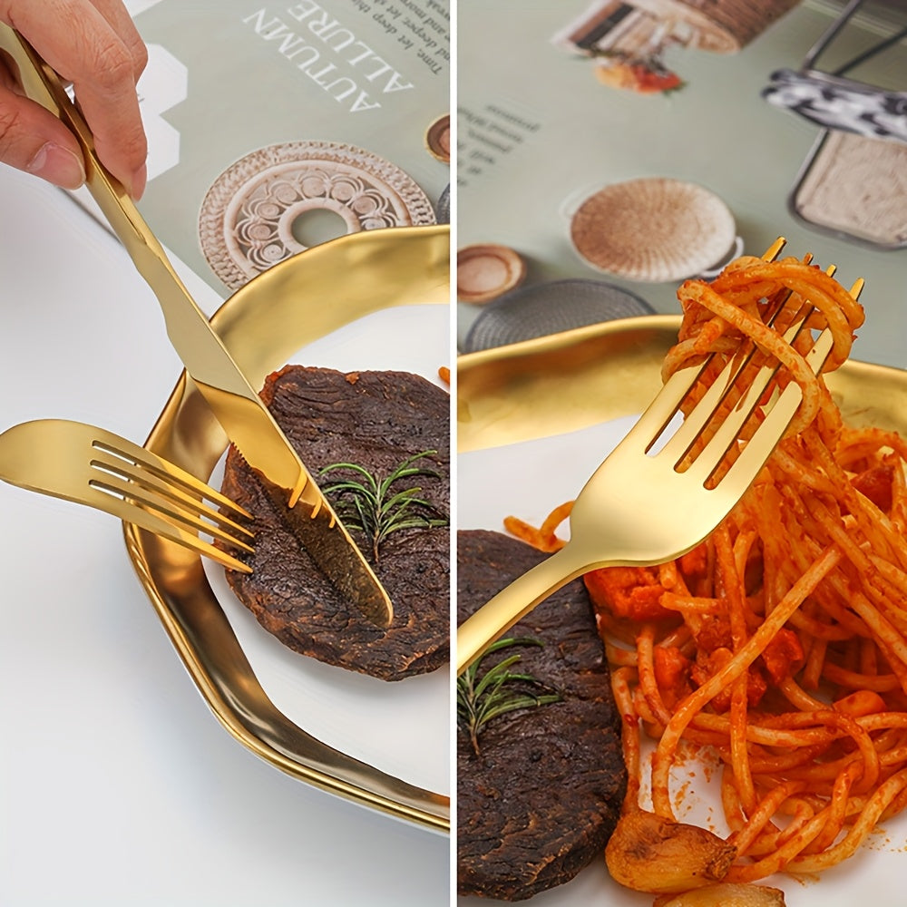 36pcs Portable Stainless Steel Flatware Set, Travel Camping Utensils Set, Portable Cutlery Travel Silverware Dinnerware Set With A Waterproof Storage Case, Lightweight Kitchen Accessories, Fork, Spoon, Knife, Chopstick, Straw, Brush, Tip