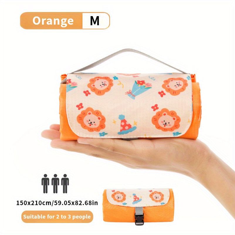 Multi-Style Portable Outdoor Picnic Mats with Pockets, Mini Beach Camping Sand-Proof Fabric. Very Suitable for Outdoor Trips, Beaches, Etc.