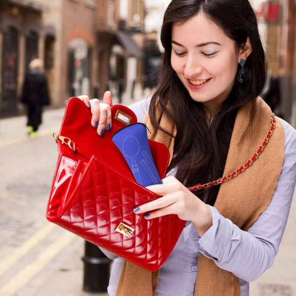 6pcs Reusable Flatware Sets Knife, Fork, Spoon, Chopsticks, 24pcs Portable Travel Stainless Steel Tableware Dinnerware with Carrying Case, Travel Utensils, Portable Cutlery, Modern Flatware, Stylish Utensils, Rustresistant Cutlery