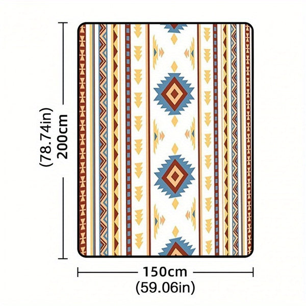 Waterproof Large Picnic Blanket - Portable Travel Camping Beach Mat with Geometric Tribal Design, Durable Machine-Woven Fabric for Outdoor, Park, Patio, Lawn, Garden & Grass Use, Park Outings, Decorative Outdoor, Easycare Material, Outdoor Enthusiasts