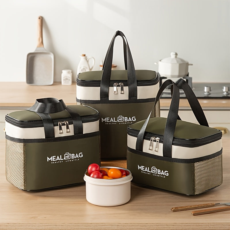 9L Outdoor Cooler Bag, Insulated Lunch Tote, Portable Thermal Lunch Box, Picnic Bag, Large Capacity Handheld Food Carrier for Camping & Work, Non-Food Contact, Perfect Back-to-School Gift