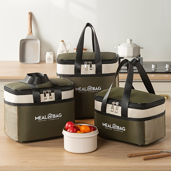 9L Outdoor Cooler Bag, Insulated Lunch Tote, Portable Thermal Lunch Box, Picnic Bag, Large Capacity Handheld Food Carrier for Camping & Work, Non-Food Contact, Perfect Back-to-School Gift