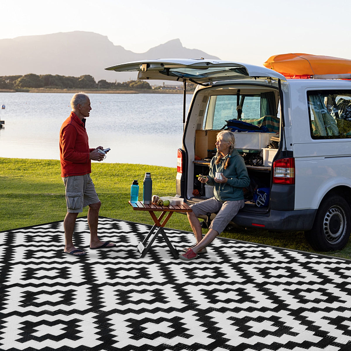 Extra-Large RV Camping Mat, Outdoor Picnic Blanket, 6*9ft Beach Mat, Ideal for Grass Parties, Outdoor Pad, Camping Mat for Vehicles, Camping Equipment And Accessories, Tent Mat, Camping Floor Mat, Camping Rugs, Grass Party Mat, Outdoor Flooring