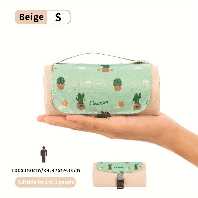 Multi-Style Portable Outdoor Picnic Mats with Pockets, Mini Beach Camping Sand-Proof Fabric. Very Suitable for Outdoor Trips, Beaches, Etc.