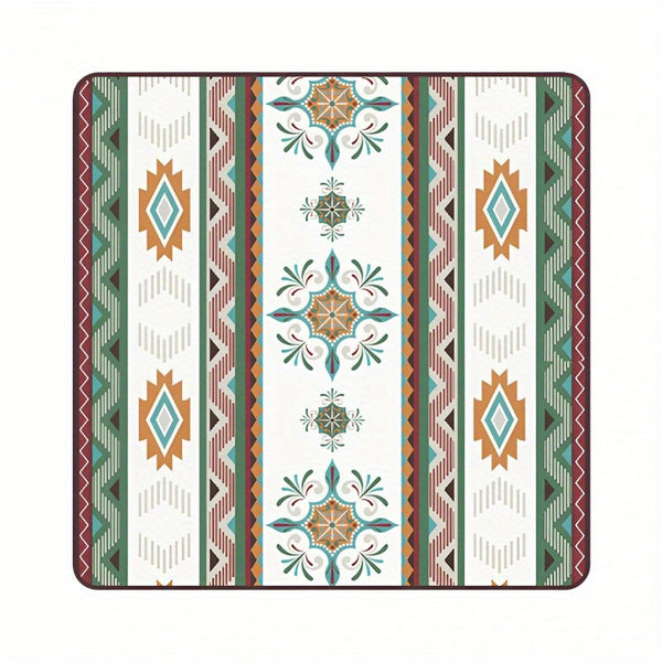 Waterproof Large Picnic Blanket - Portable Travel Camping Beach Mat with Geometric Tribal Design, Durable Machine-Woven Fabric for Outdoor, Park, Patio, Lawn, Garden & Grass Use, Park Outings, Decorative Outdoor, Easycare Material, Outdoor Enthusiasts