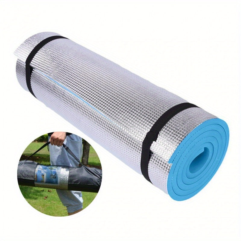 EVA Foam Pad with Aluminum Foil Backing - Dual-Sided Outdoor Picnic Mat for Camping, Yoga, Fishing & Picnics - Durable Machine-Made Cushion with Non-Slip Surface, Picnic Accessories, Camping Essentials, Yoga Mat, Compact Storage, Easyclean Material
