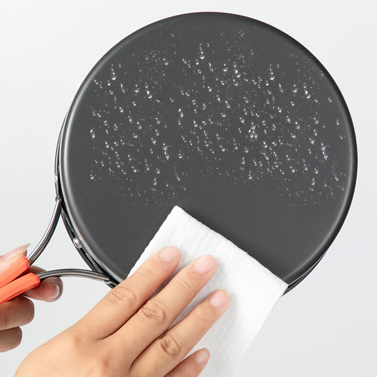 15pcs Portable Non-Stick Aluminum Alloy Camping Cookware Set - Includes 1 Kettle, 1 Frying Pan, 1 Cooking Pot, 2 Plates, 2 Cups, 6pcs Folding Knife Fork Spoon Set, 1 Scrub Sponge, 3 Black Storage Bags - Durable Kitchen Essentials for Camping