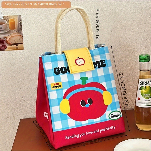 Cute Cartoon Bento Bag Cute Cartoon Thermal Preservation Bento Bag | Large Capacity Handbag for Office Worker & Student Lunch Box