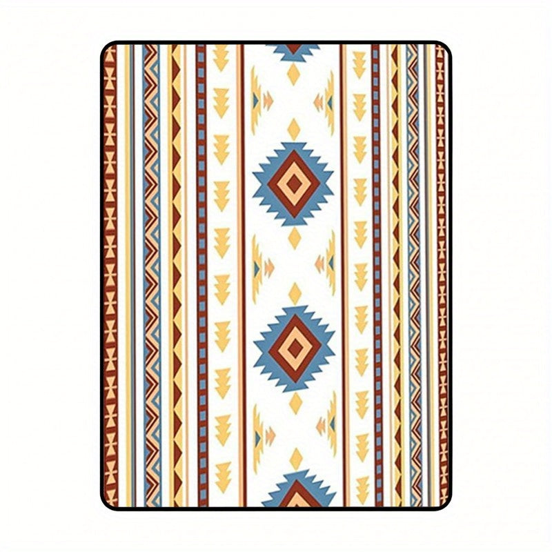 Waterproof Large Picnic Blanket - Portable Travel Camping Beach Mat with Geometric Tribal Design, Durable Machine-Woven Fabric for Outdoor, Park, Patio, Lawn, Garden & Grass Use, Park Outings, Decorative Outdoor, Easycare Material, Outdoor Enthusiasts