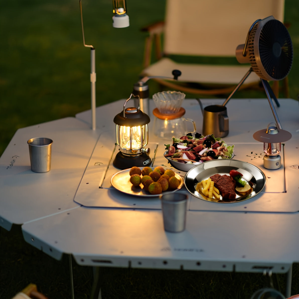 Camping Mess Kit - 23pcs Camping Dishes Camping Cookware Mess Kit Includes Cups, BOwls, Knives, Forks, Spoons, Camping Essentials Camping Dinnerware Set Camping Cooking Utensils Accessories Plates Dinnerware Set