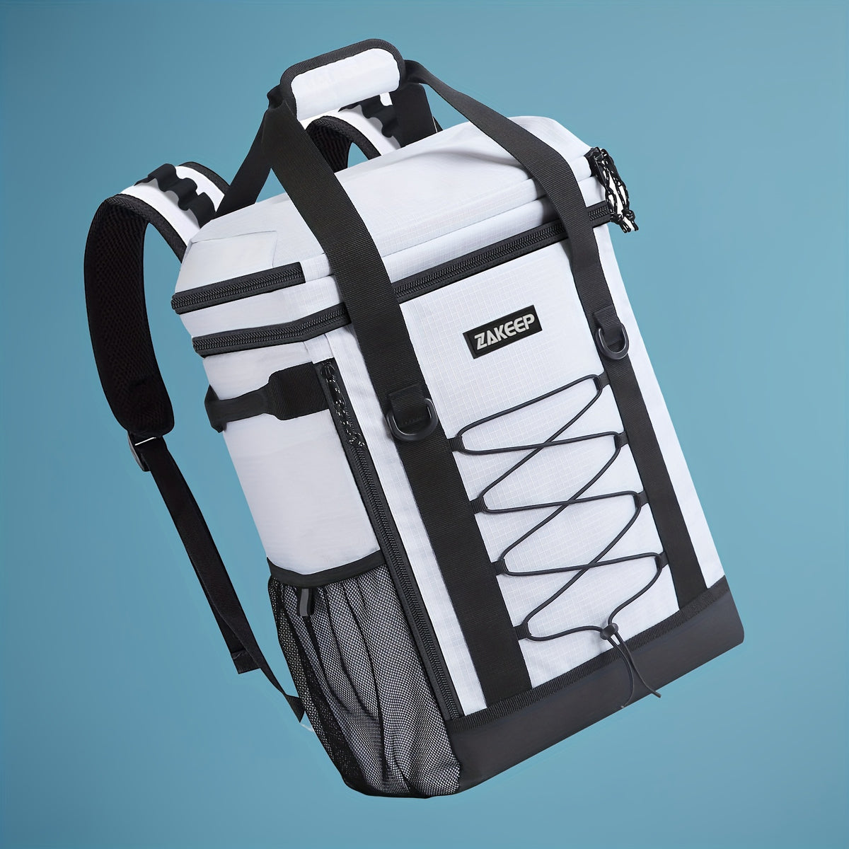 36 Cans Cooler Backpack For Camping & BBQ, Cooler Backpack With Leakproof Design, Padded Top Handle & Mesh Pocket For Easy Storage