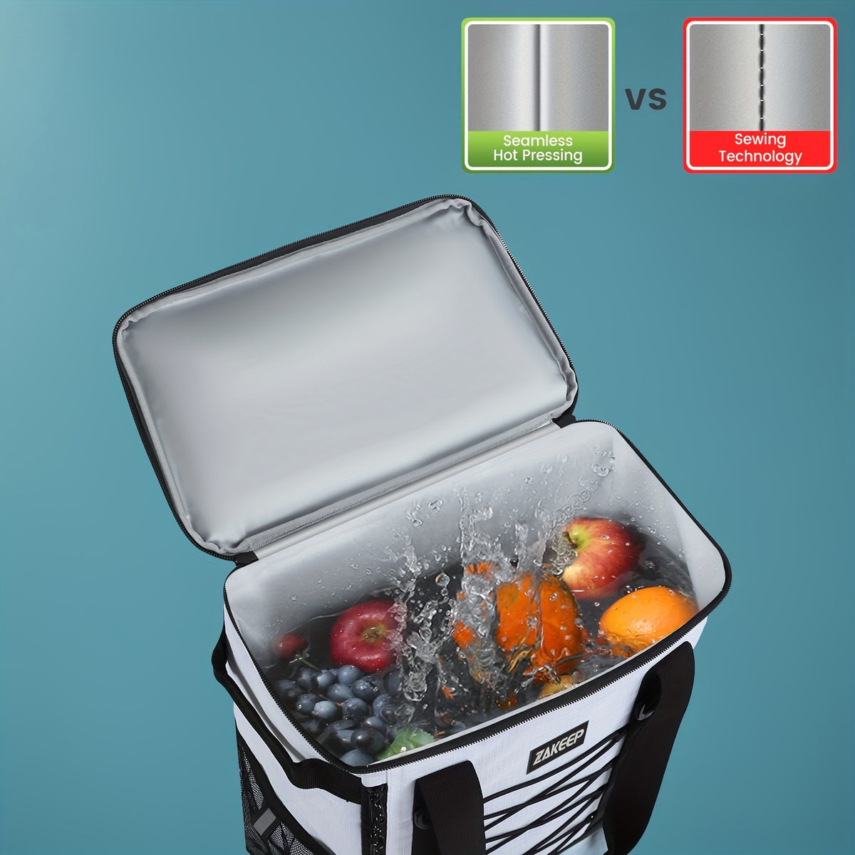 36 Cans Cooler Backpack For Camping & BBQ, Cooler Backpack With Leakproof Design, Padded Top Handle & Mesh Pocket For Easy Storage