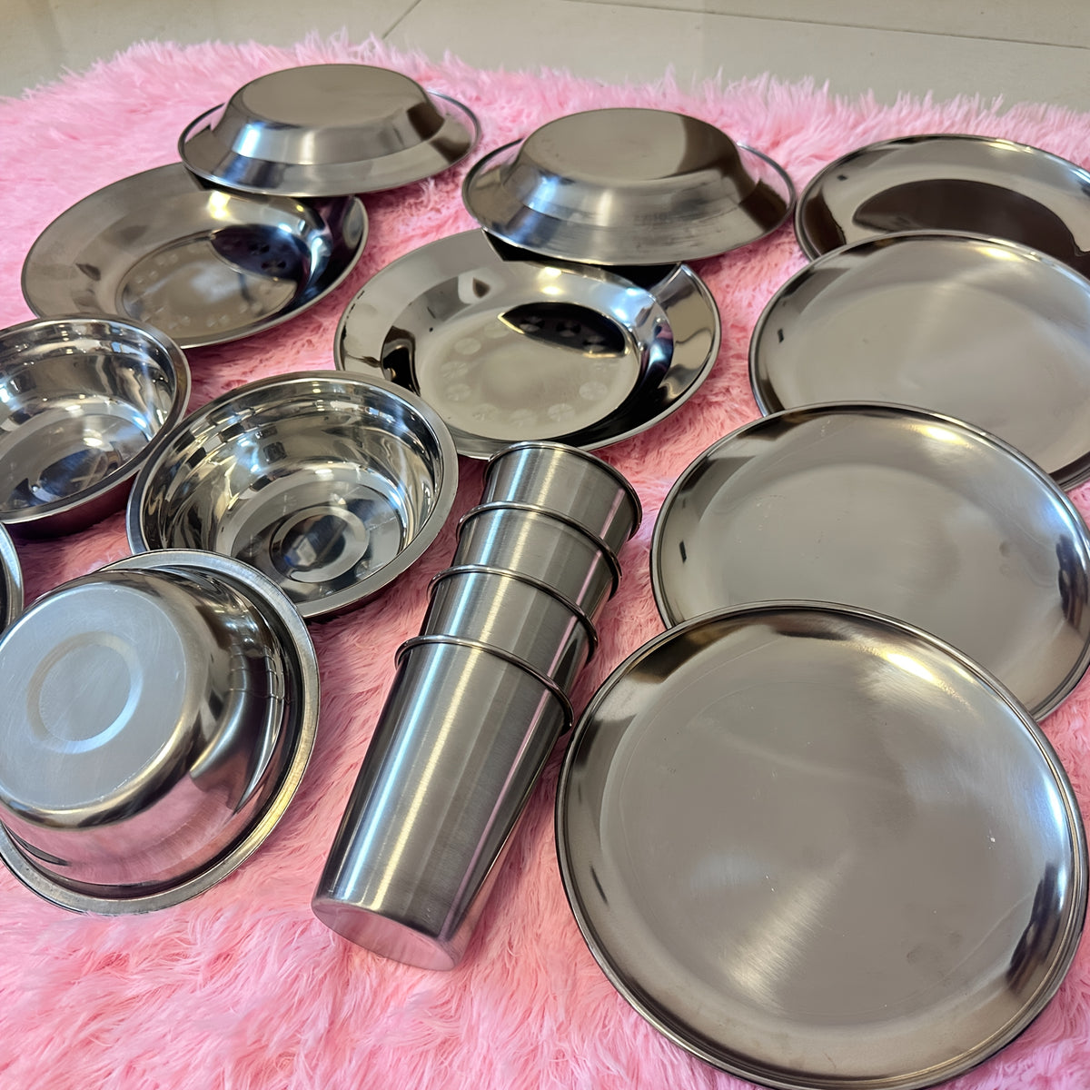 30P Home, Outdoor Cutlery, Spoons, Cups And Dishes Set