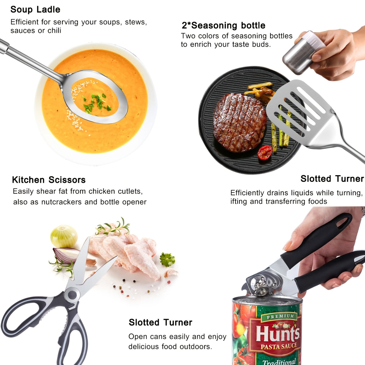 Portable Camping Kitchen Utensil Set-31pcs Camping Essentials Camping Accessories Gear Must Haves Camping Cookware Kit, Stainless Steel Outdoor Cooking And Grilling Utensil Organizer Travel Set Perfect For Travel, Picnics, RVs, BBQ, Parties And More