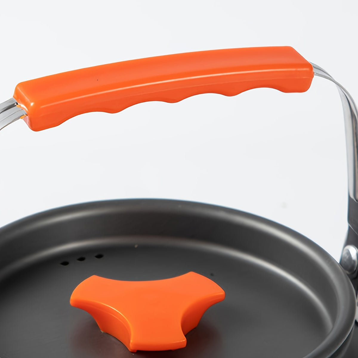 15pcs Portable Non-Stick Aluminum Alloy Camping Cookware Set - Includes 1 Kettle, 1 Frying Pan, 1 Cooking Pot, 2 Plates, 2 Cups, 6pcs Folding Knife Fork Spoon Set, 1 Scrub Sponge, 3 Black Storage Bags - Durable Kitchen Essentials for Camping