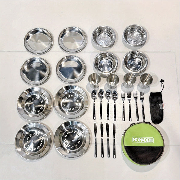 30P Home, Outdoor Cutlery, Spoons, Cups And Dishes Set