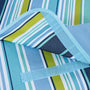 Heavy-Duty Picnic Blanket Heavy-Duty Extra Wide High Quality Picnic Blanket - All-Weather Outdoor Mat with Carry Handles, Non-Slip Beach, Camping, Tailgating Blanket - Blue & Green Striped for Grass, Park, Tent - Hand Wash Only, Picnic Mat, Grass Protecti