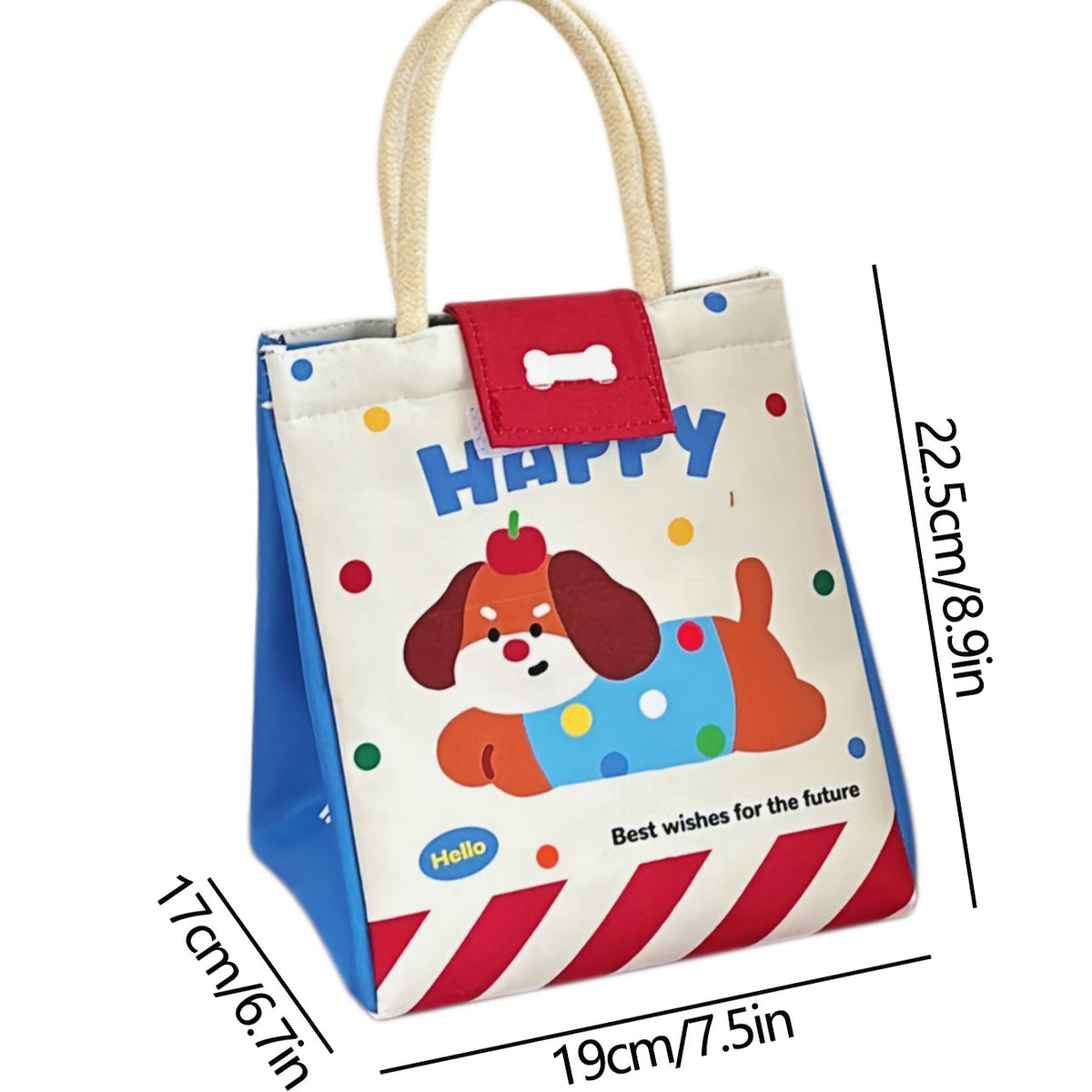 Cute Cartoon Bento Bag Cute Cartoon Thermal Preservation Bento Bag | Large Capacity Handbag for Office Worker & Student Lunch Box