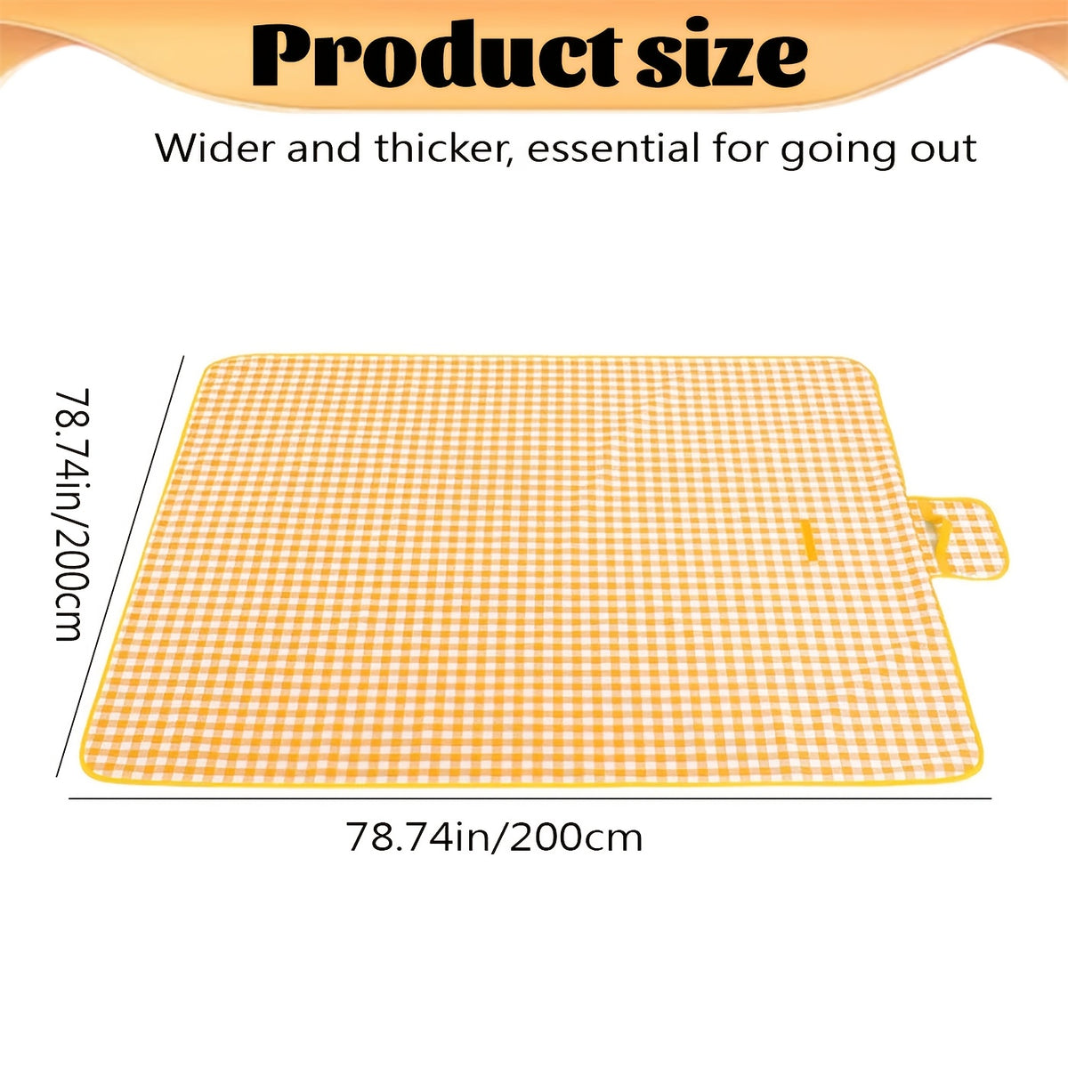 2 Extra Large Durable Picnic Mats, Waterproof And Sandproof, Foldable Beach Mats, Suitable for Camping, Picnicking, Hiking And Activities - Yellow Grid - Green Grid (79*79 Inches), Beach Blanket, Camping Mat, Beach Mat Foldable, Beach Towel, Beach Loungin